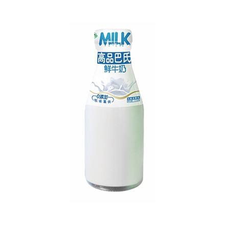 MILK玻璃瓶鲜牛奶